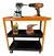 Mesa Carro Lusqtoff Porta Herramientas 3 Estantes Con Ruedas Color Naranja y Negro - tienda online