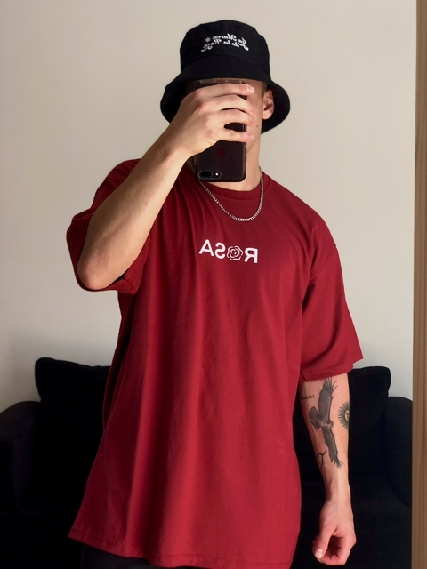 Remera Rosa Clásica Bordo
