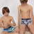 Boxer Marey Art 5021 para Niño de Algodón y Lycra con Estampa de Hojas PackX2.