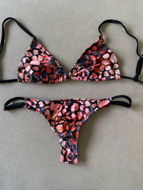 Bikini Creta Print Rosa - comprar online