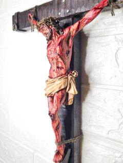 Crucifixo Realista de Parede 50cm