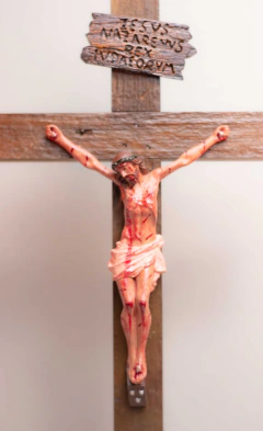 30cm Barroco - Crucifixo com Base Removível