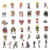 Set de 10 stickers de One Piece - Bilek