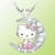 Collar de Hello Kitty en luna plateada en internet