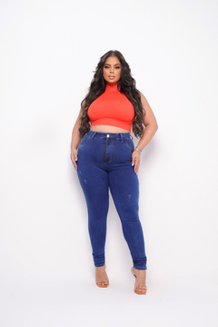 Calca Plus Feminino Cintura Alta com Lycra, Divine Jeans