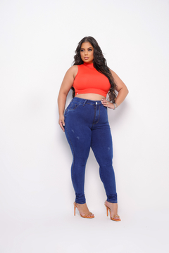 Calca Plus Feminino Cintura Alta com Lycra, Divine Jeans na internet