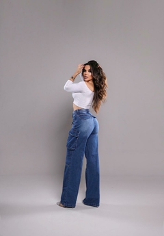 CALÇA CARGO PANTALONA SEM LYRICS COM DETALHES, CINTURA ALTA - comprar online