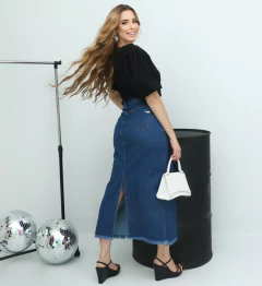 SAÍA JEANS LONGO MODELO LANÇAMENTO SEM LYRICS - comprar online