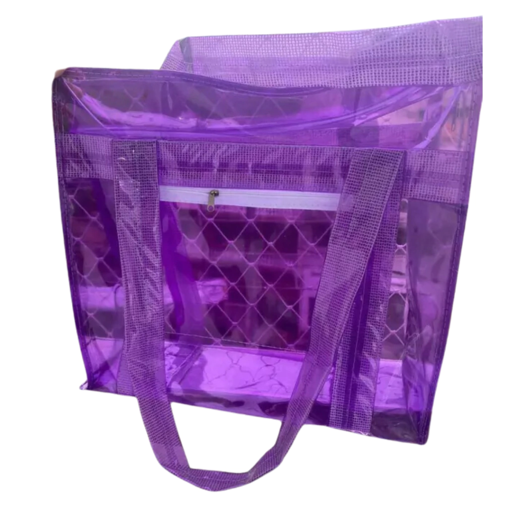 Bolsa Sacola Jumbo Reforçada Neon Transparente