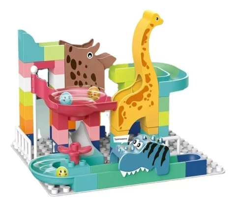 Parque De Bloque de Pista De Dinosaurios 62 Pcs