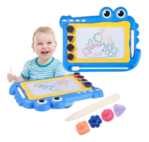 Pizarra Y Mesa Mágica De Colores 2 En 1 Con Lápiz Y Sellos