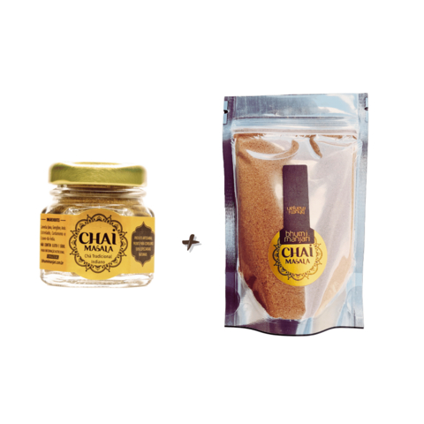 Chai Masala 22,5g + 1 Refil Reposição 45g - Frete Grátis Sul e Sudeste