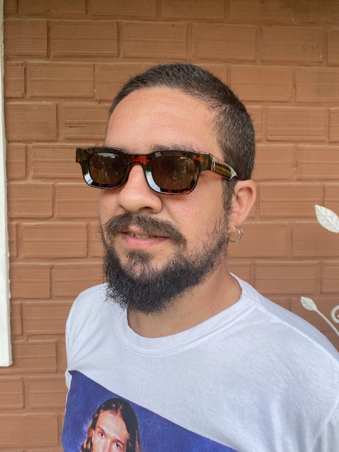 Óculos quadrado tartaruga pequeno