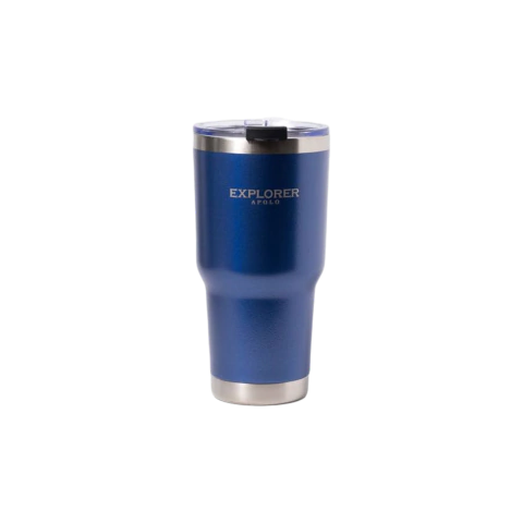 Vaso térmico con tapa azul 750 ml - comprar online