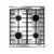 COCINA MORELLI SAHO CAPRI 550 4 HORNALLAS PUERTA VISOR - comprar online