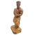 Imagem Orixá Ogum Estilo Madeira com Dourado 20cm em Gesso - loja online