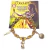 PULSEIRA CRISTAL OXUM - 5 PINGENTES METAL DOURADO