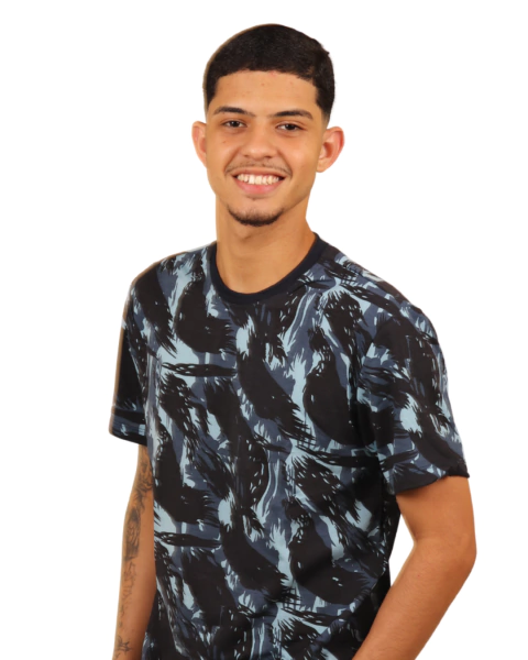 Camiseta Camuflada Malha Fria (PV) Anti Pilling Azul Masculina - comprar online