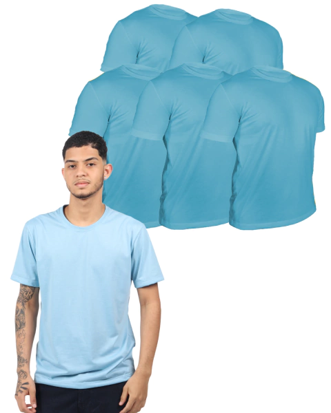 Kit 5 Camisetas Masculina - 100% Poliéster Anti Pilling - comprar online