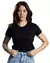 Camiseta 100% Algodão fio 30.1 penteado Preta Feminina (Babylook) - comprar online