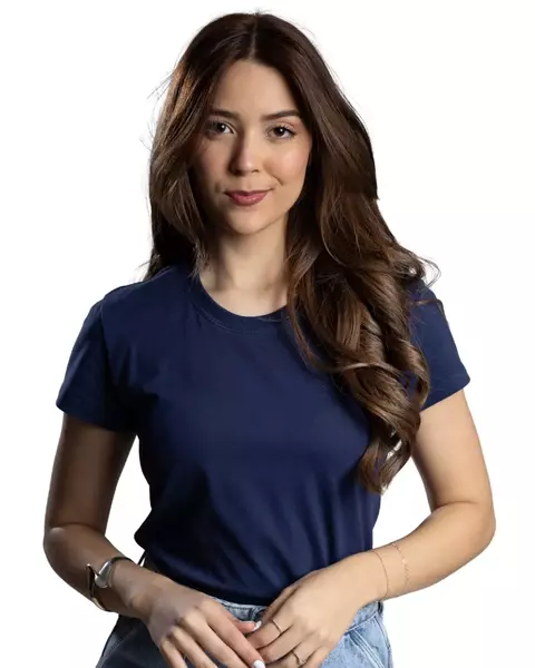 Camiseta 100% Algodão fio 30.1 penteado Azul Marinho Feminina (Babylook) - comprar online