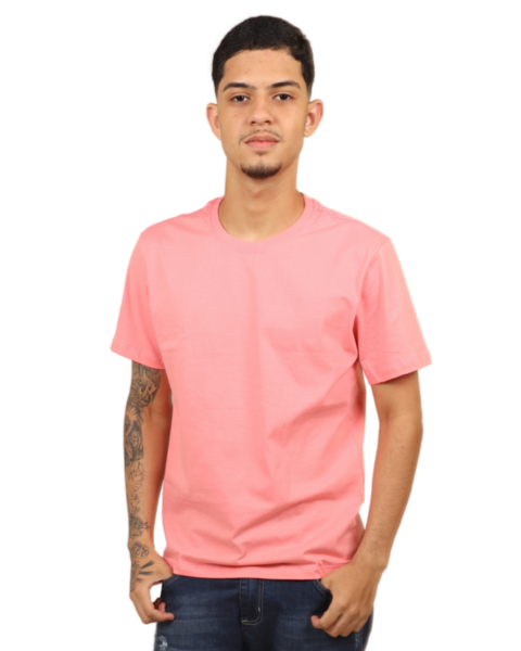 Camiseta 100% Algodão fio 30.1 penteado Goiaba Masculina - comprar online