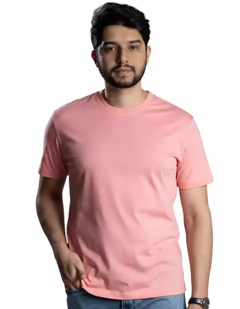 Camiseta 100% Algodão fio 30.1 penteado Goiaba Masculina - comprar online