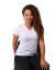 Camiseta 100% Poliéster Anti Pilling Gola V Branca Feminina (Babylook) na internet