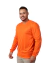 Camiseta Manga Longa 100% Poliéster Anti Pilling Laranja Masculina na internet