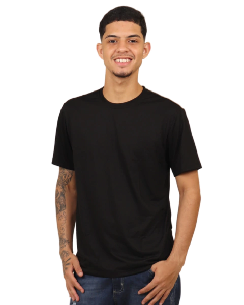 Camiseta Malha Fria (PV) Anti Pilling Preto Masculina