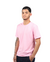 Camiseta 100% Poliéster Anti Pilling Rosa Bebê Masculina na internet