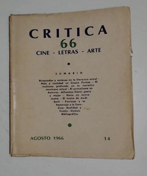 Critica 65 Num 14 Año 5 Agosto de 1966