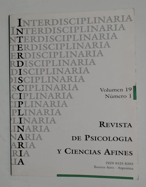 Revista de psicologia y ciancias afines Vol 19 Num 1