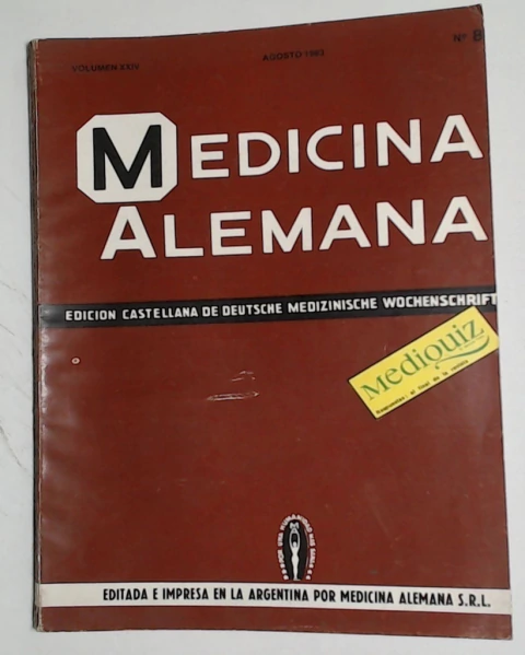 Medicina alemana 8 Vol XXIV Agosto 1983
