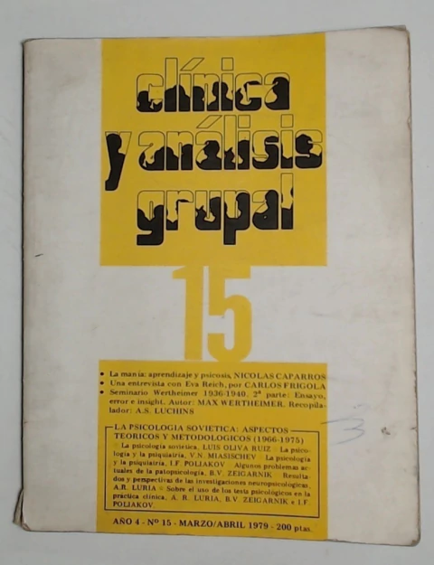 Clinica y analisis grupal 15 Año 4 Marzo - Abril 1979