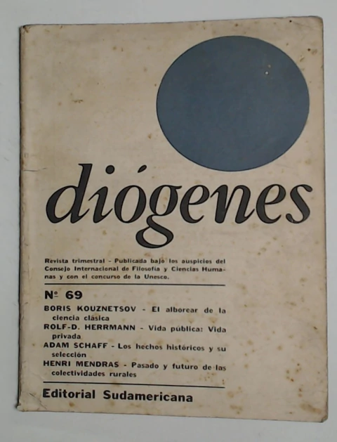 Diogenes 69 Año XVIII Enero Marzo 1970