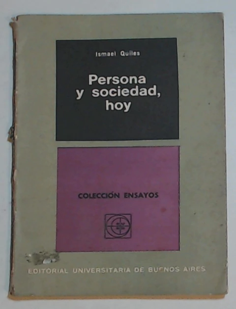 Persona y sociedad, hoy
