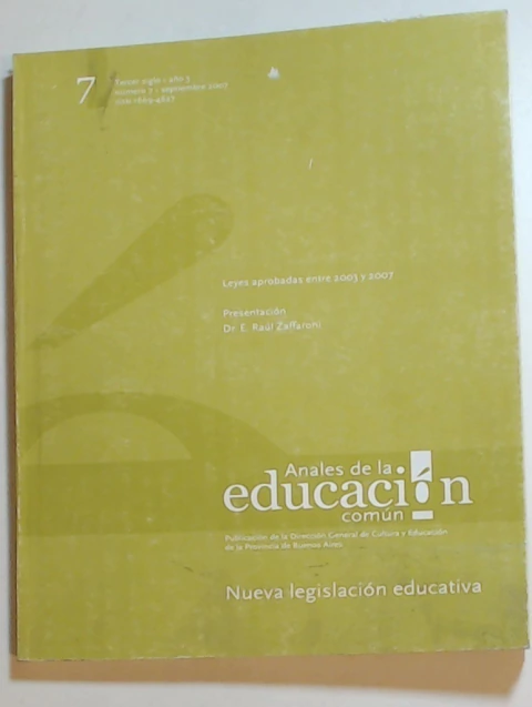 Anales de la educacion comun 7 Septiembre 2007