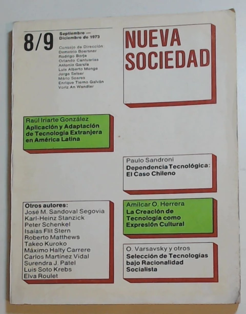 Nueva sociedad 8/9 Septiembre - Diciembre 1973