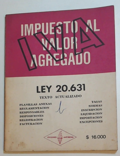 Impuesto al Valor Agregado Ley 20631 (TO 1977)