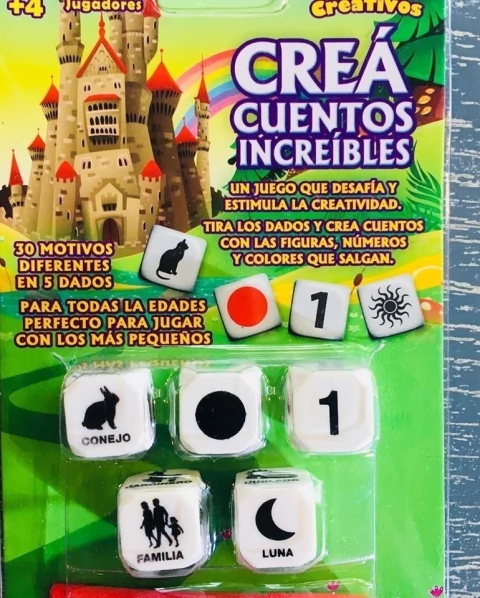 Crea cuentos increibles. Blister de dados