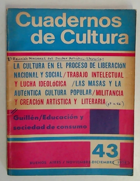 Cuadernos de cultura 43 Noviembre Diciembre 1974