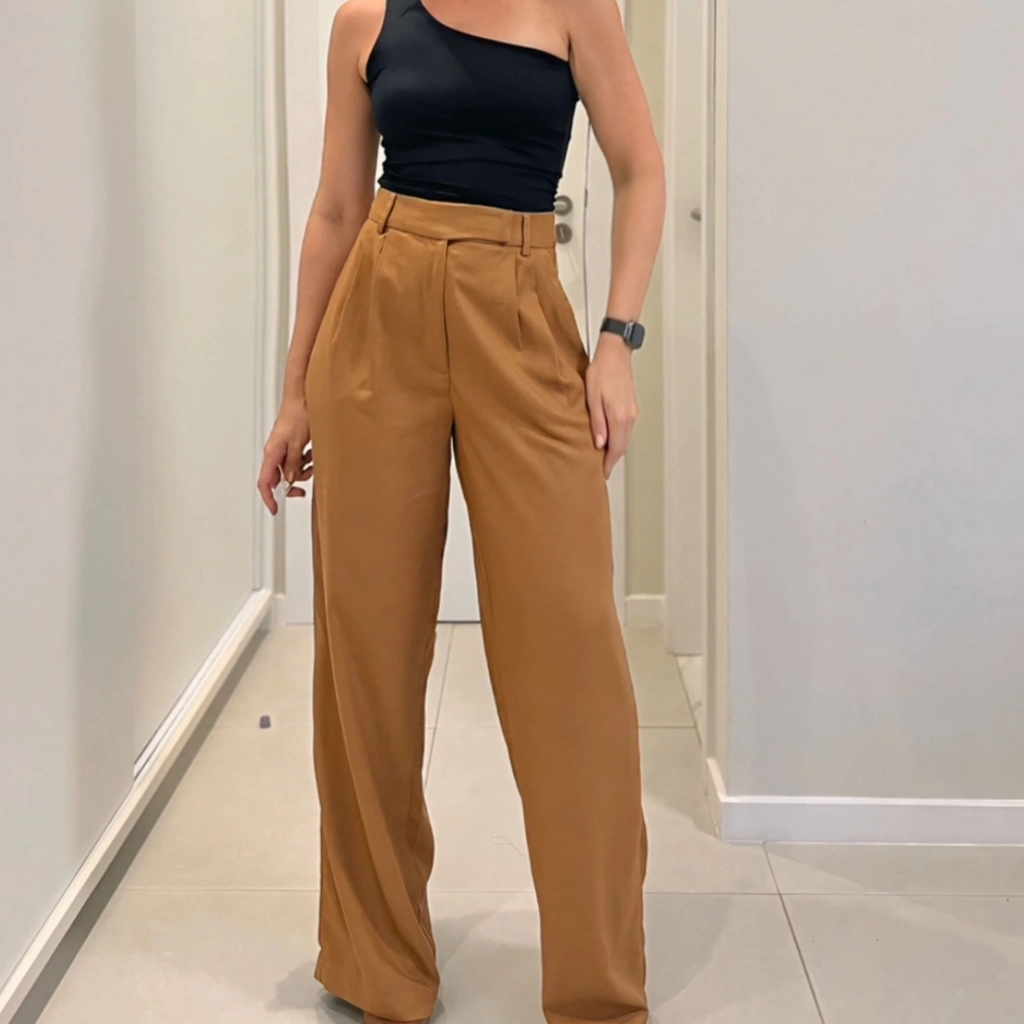 Calça Vicky marrom claro