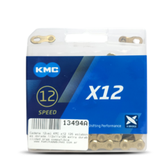 CADENA KMC X12 DORADA 12VEL 126 ESLABON