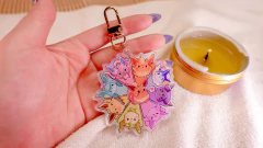 Chaveiro Acrílico Holo Eeveelution