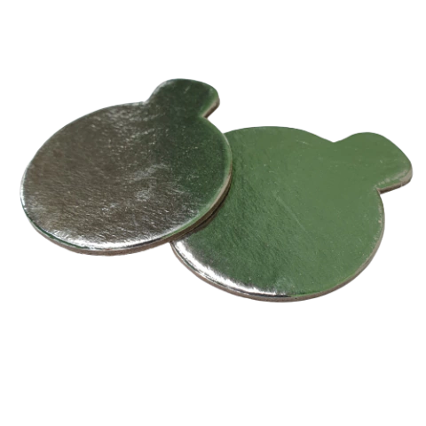 Porta Doce Base Laminada Suporte Doces Finos 5,5Cm Cor Prata