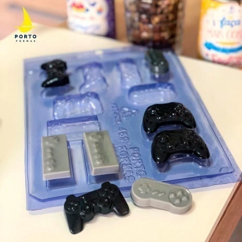 Forma de Acetato Mini Controle Vídeo Game Aplique 2 Unidades