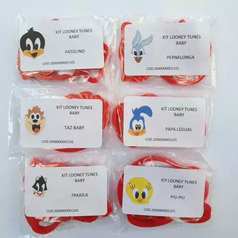 Kit Cortadores Looney Tunes 6 Personagens 5Cm