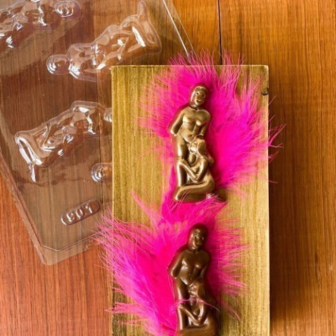 Forma De Acetato Pra Chocolate Erótica Oral Casal - comprar online