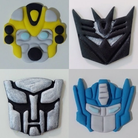 Kit Cortadores Transformers Carros Pasta Americana 6Cm